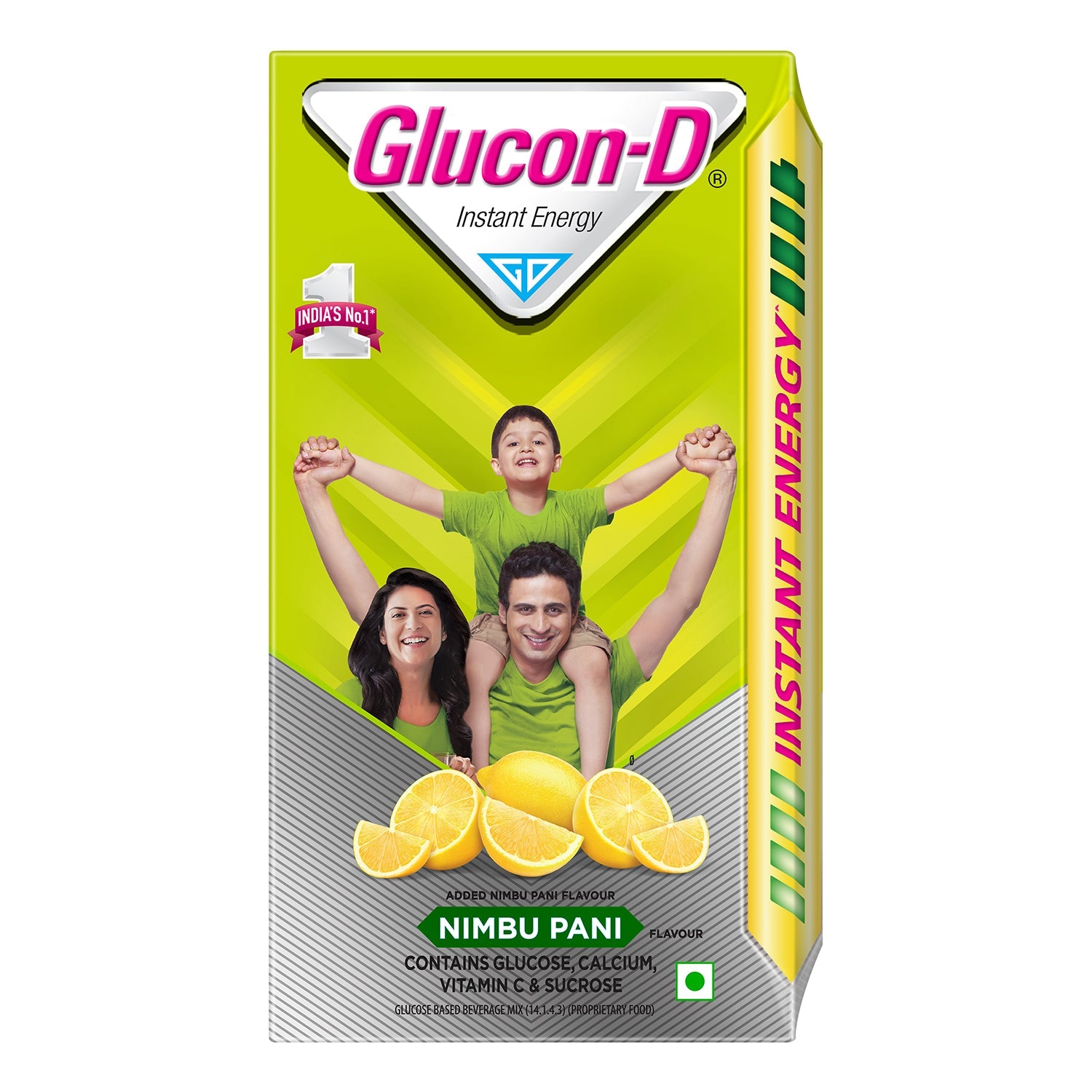 Glucon-D Nimbu Pani Glucose Powder (1Kg)| For Tasty Tangy Flavoured Glucose Drink| Provides Instant Energy| Vitamin C Supports Immunity| Contains Calcium For Bone