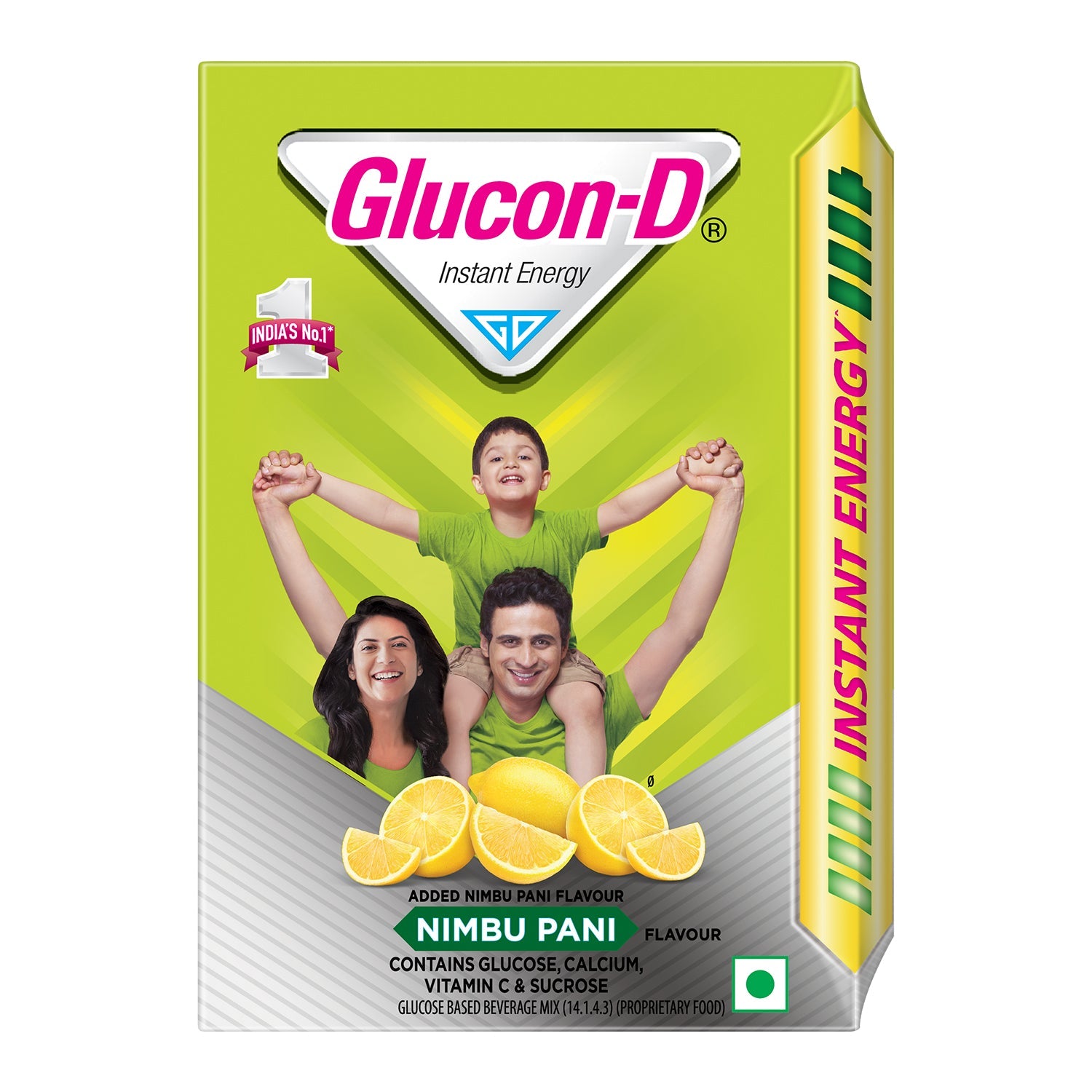 Glucon-D Nimbu Pani Glucose Powder(200g, Refill)| For Tasty Tangy Flavoured Glucose Drink| Provides Instant Energy| Vitamin C Support Immunity| Contains Calcium for Bone