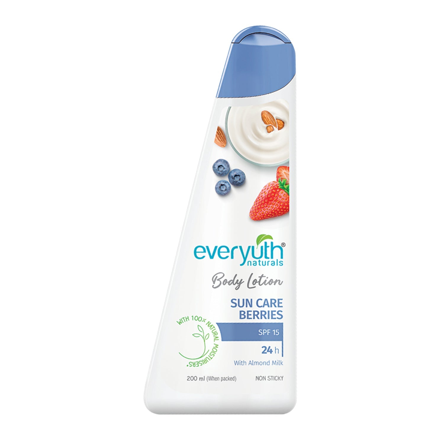 Everyuth Naturals Sun Care Berries Body Lotion (200Ml)|With Spf-15|24 Hours Intense Moisturization With Almond Milk & Berries Extracts|For Deep Skin Nourishment|Quick Absorption|For All Skin Types