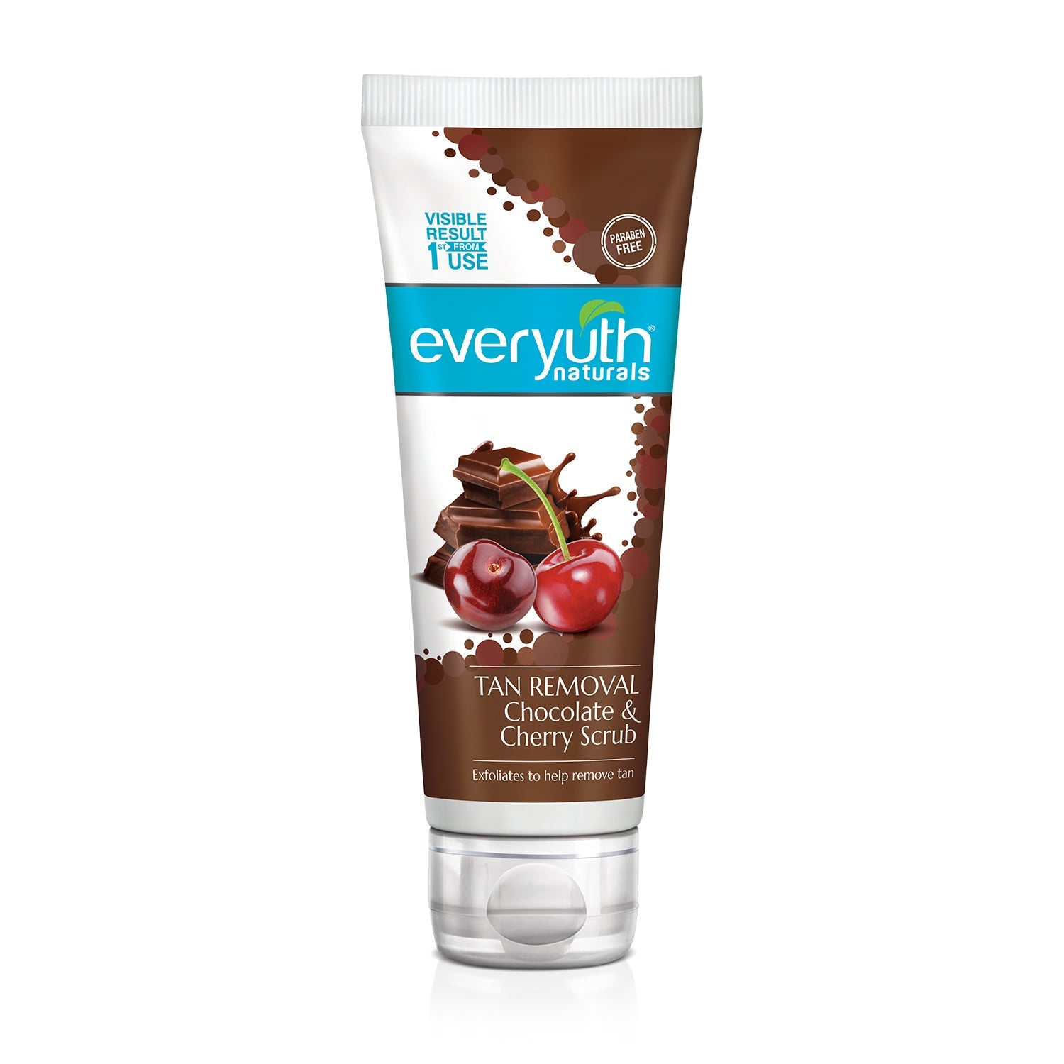 Everyuth Naturals Pure & Light Tan Removal Choco Cherry Scrub, 50gm, Tube