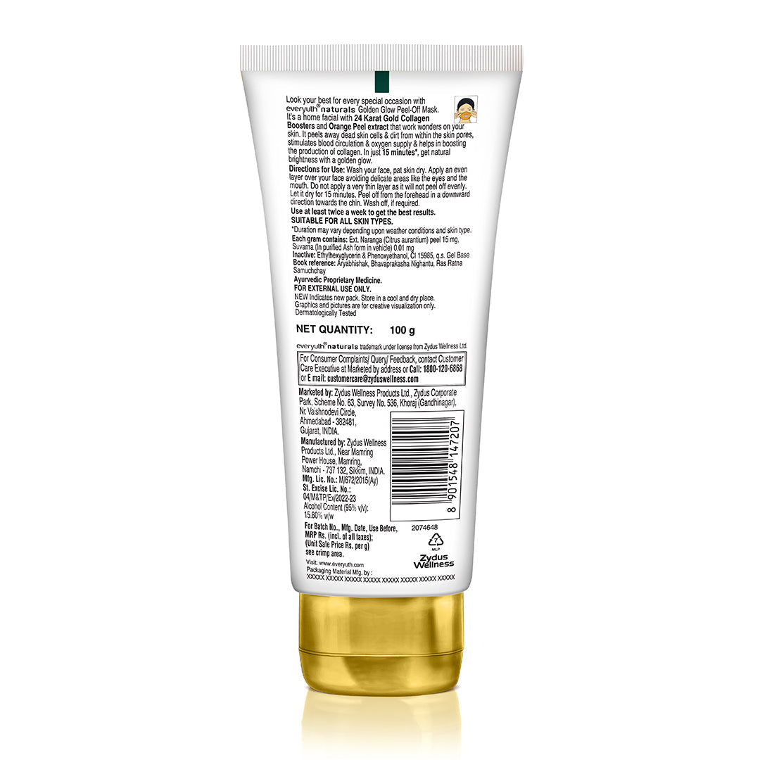 Everyuth Naturals Advanced Golden Glow Peel-off Mask, 100g, Tube
