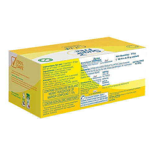 Sugar Free Gold+, 50 Sachet India’s No.1 Sweetner| Sweet like Sugar with Low Calories| Scientifically Proven & Tested