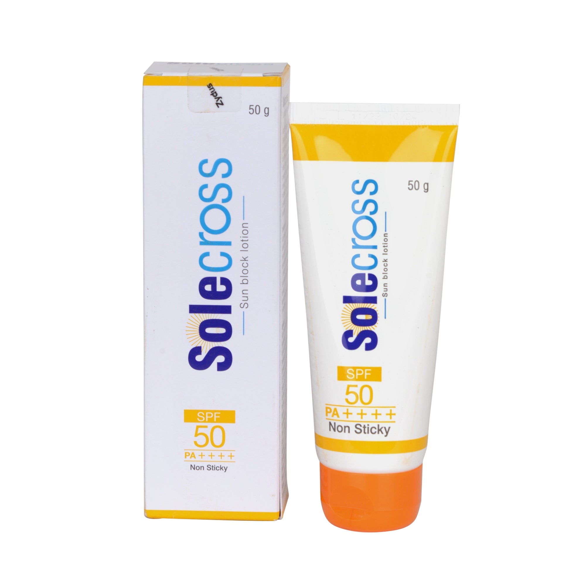 Solecross Sun block Lotion -  SPF 50+ PA++++ | Non-Sticky Formula Based Water Resistant Sunscreen| Protection against UVA/UVB Rays (50g)